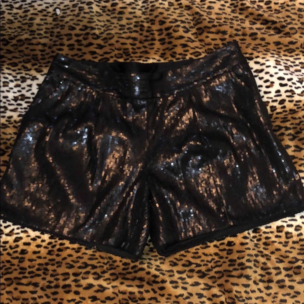 Express black sequin shorts small sz 0